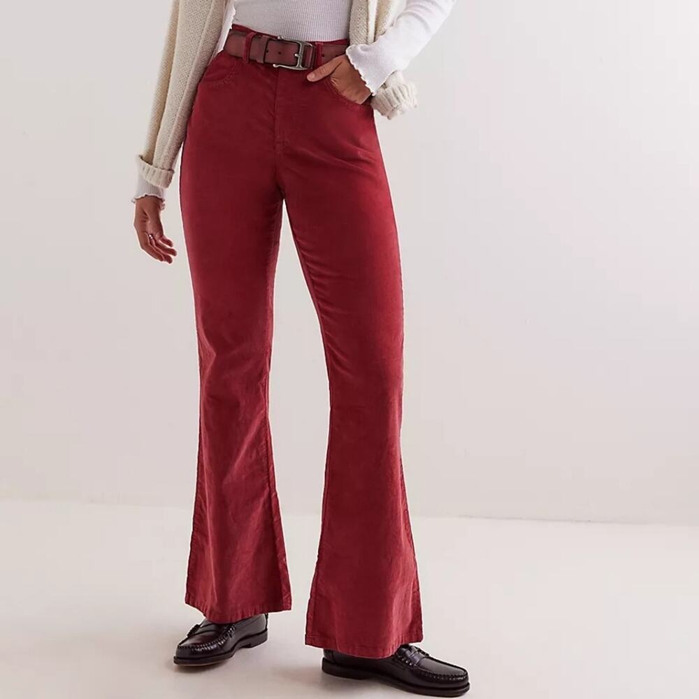 NWT Free People CRVY Karma Cord Flare Jeans